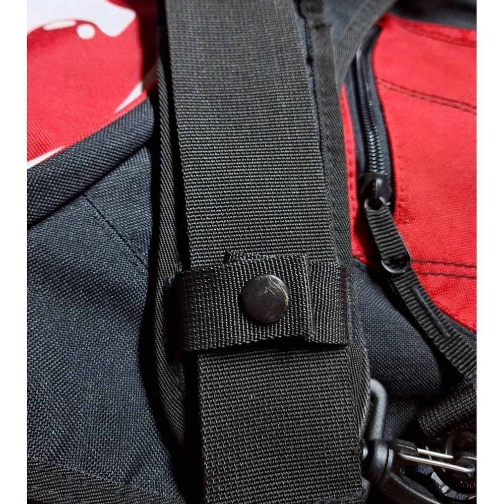Marc Ecko Unltd Red & Black Crossbody Laptop Messenger Bag Shoulder Strap Y2K